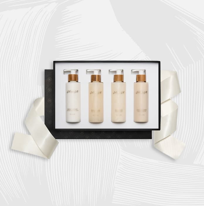 Sense hair and body products; a set of toiletries