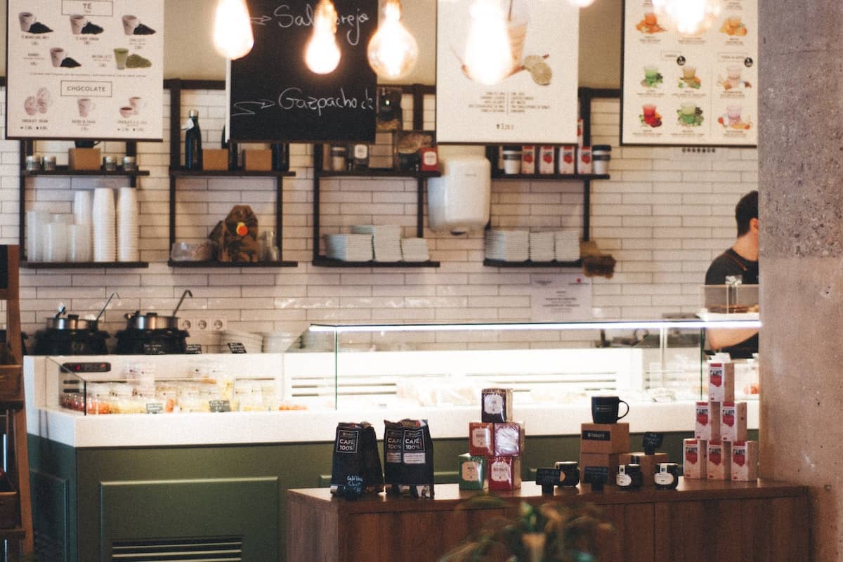 Coffee shop counter