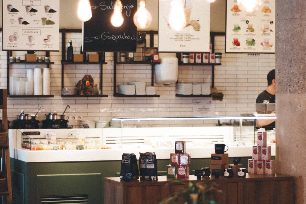 Coffee shop counter